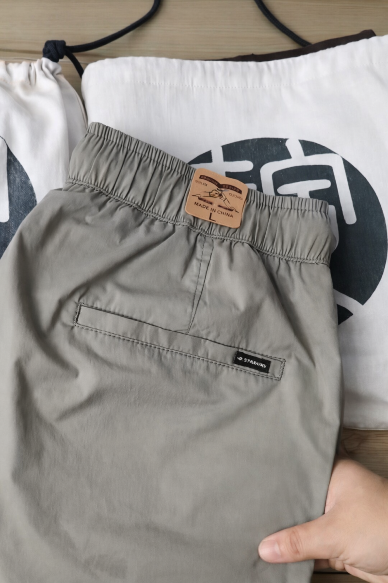 Men’s Elastic Waist Casual Pants | Comfortable Lightweight Daily Wear Trousers